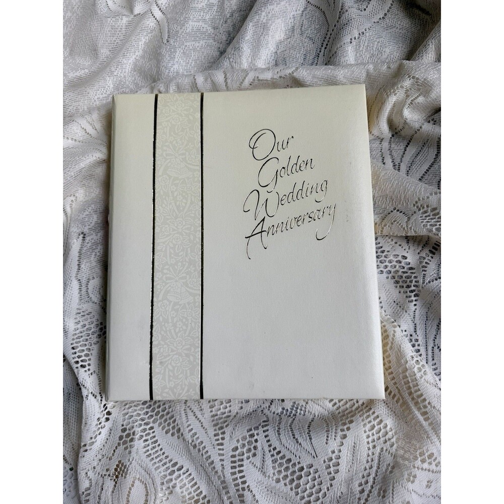Vintage Hallmark Golden Wedding Anniversary Album – 50th Anniversary Keepsake